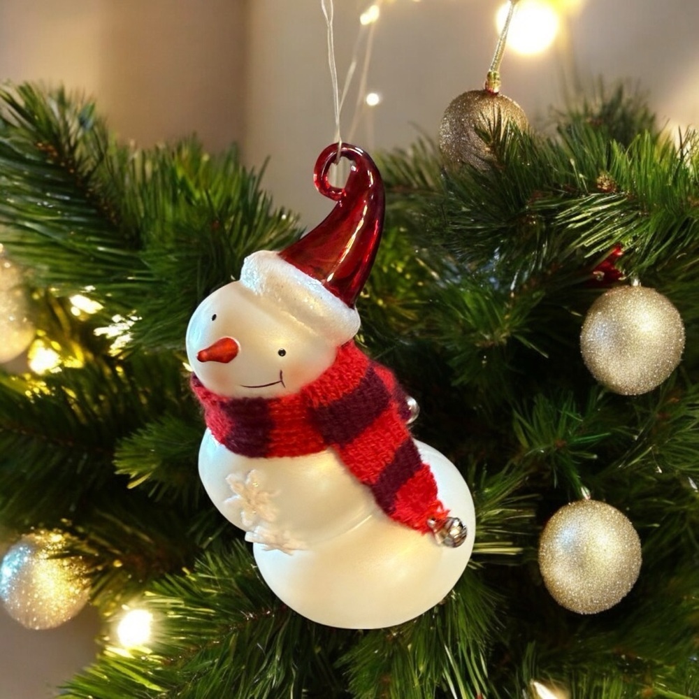 Hallmark Snowman Christmas Ornament with Red Scarf - Picture 1 of 3